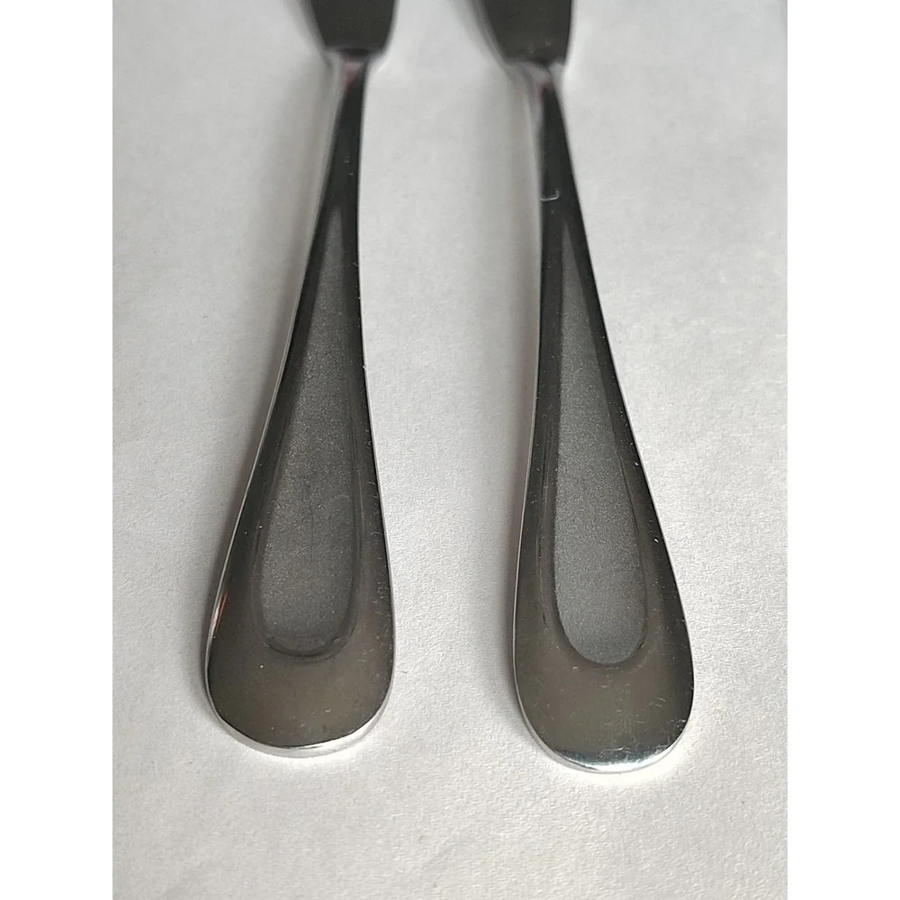 Oneida Sand Dune Satin Stainless Serving Butter Knife 2 Knives Vietnam 9-11 9-10